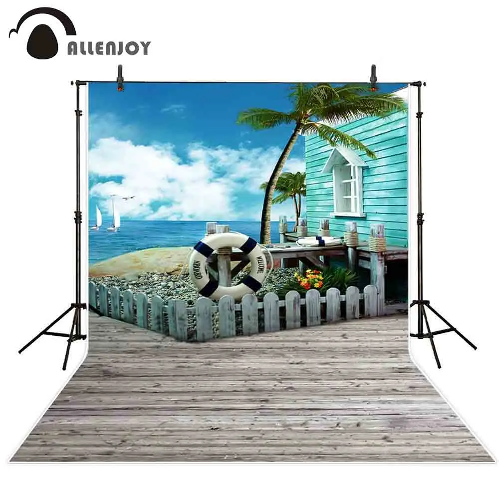 

Фон для фотосъемки Allenjoy, голубой деревянный дом, море, небо, праздничные фоны, фотосессия, Фотофон, фотозона, фон для фотосъемки