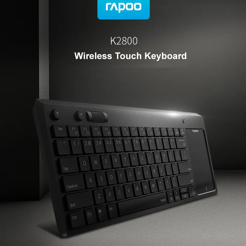 Rapoo 2.4G Wireless Keyboard with Touchpad and Independent Scroll Wheel of Mouse for Windows PC,Laptop,Smart TV,HTPC IPTV