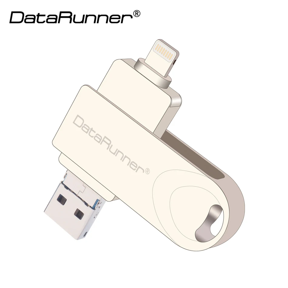 DataRunner OTG USB флеш накопитель для iOS/Android/PC 3 в 1 микро Usb флешка 0 128 Гб 64 ГБ 32 16 флэш диск