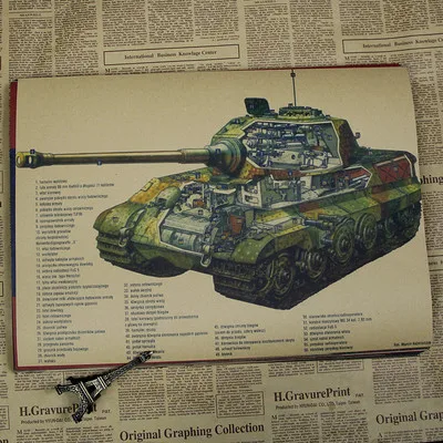 P51 бронированный автомобиль Второй мировой войны самолет Немецкий Тигр II Танк