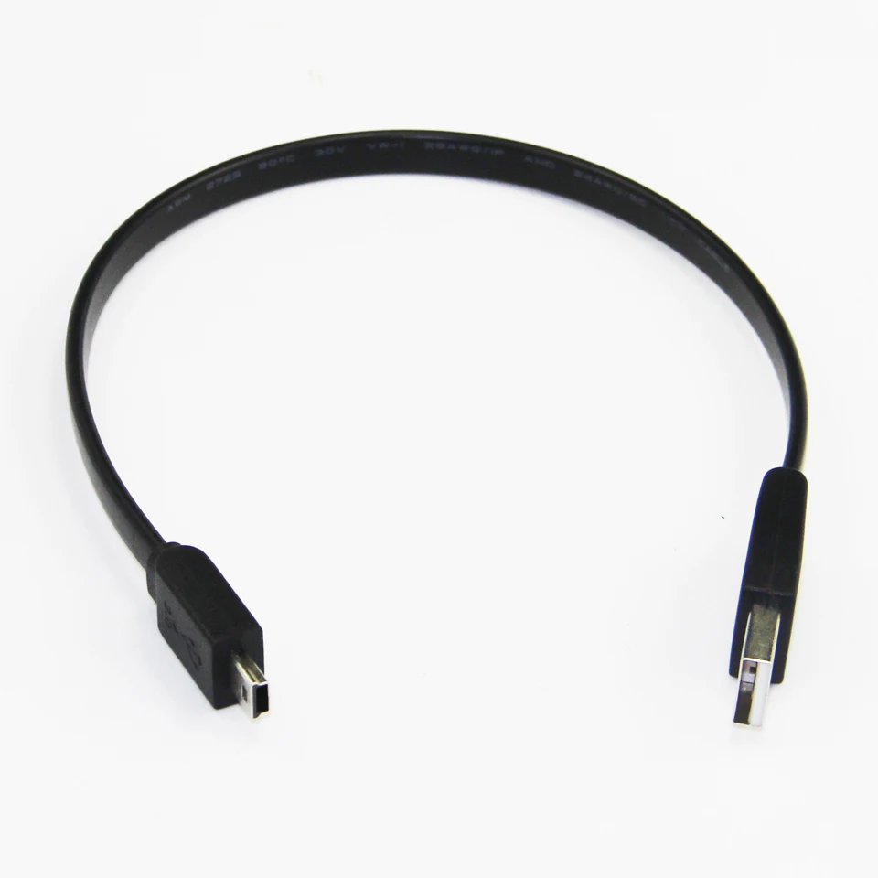 Lballist плоский USB Mini 5P кабель USB2.0 Тип A штекер мини 5P Мужской кабель для передачи данных для MP3 MP4 gps камеры