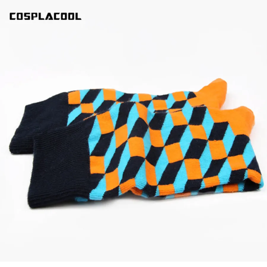 [COSPLACOOL] летние новые цветные носки стильные квадратные хлопковые мужские для