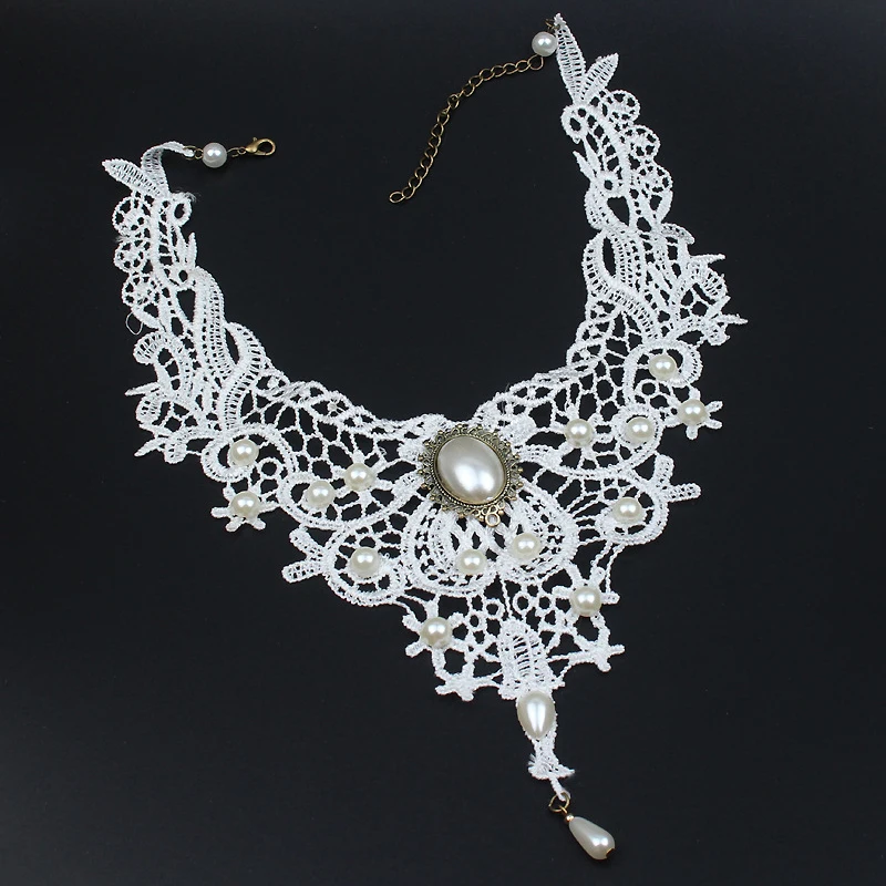 Новое Прибытие Свадебные Аксессуары Ретро Белые Кружева Ключицы Ожерелье