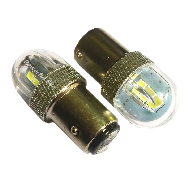 2x1156/p21w/ba15s 2835SMD 3W холодный белый Светодиодный 12В указатели поворота для мотоцикла и велосипеда 1157/bay15d тормозные задние фонари лампа