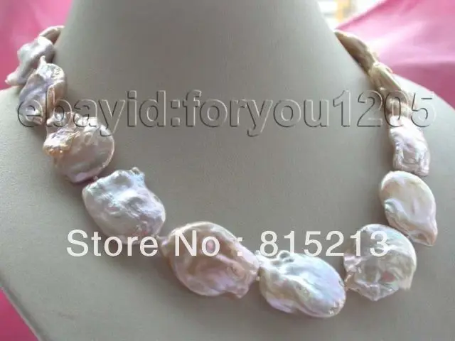 

Genuine Natural Pink Reborn Keshi Pearl Necklace 18inch