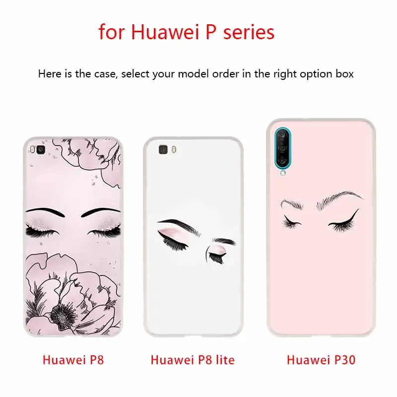 Чехол MLLSE для макияжа ресниц и губ силиконовый мягкий чехол из ТПУ Huawei P30 P40 P20 Pro P10