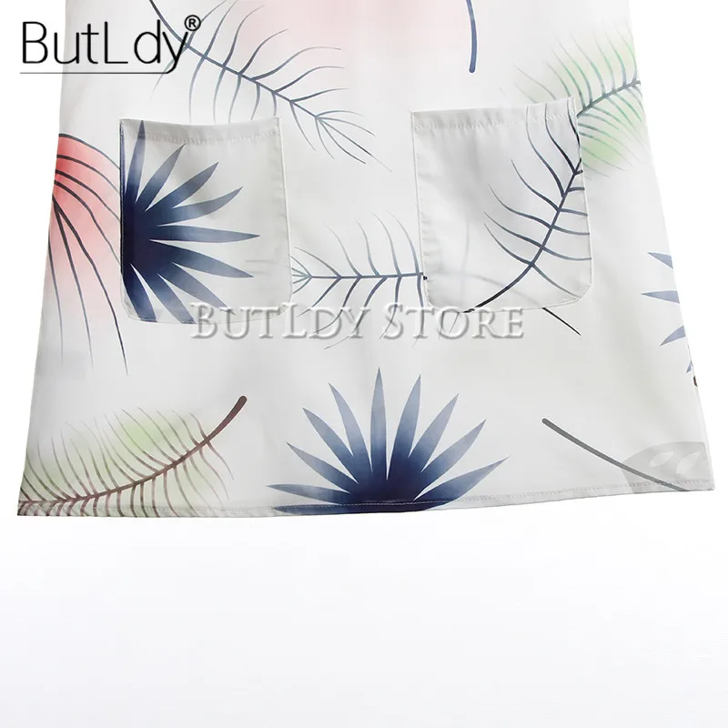 Женское платье-рубашка без рукавов белое мини-платье с цветочным принтом на лето