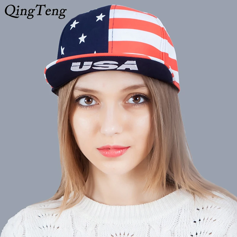 Флaг сшa yзкиe в стиле хип хоп Кепки Snapback Бейсбол s 2020 Для мужчин Vogue Регулируемый
