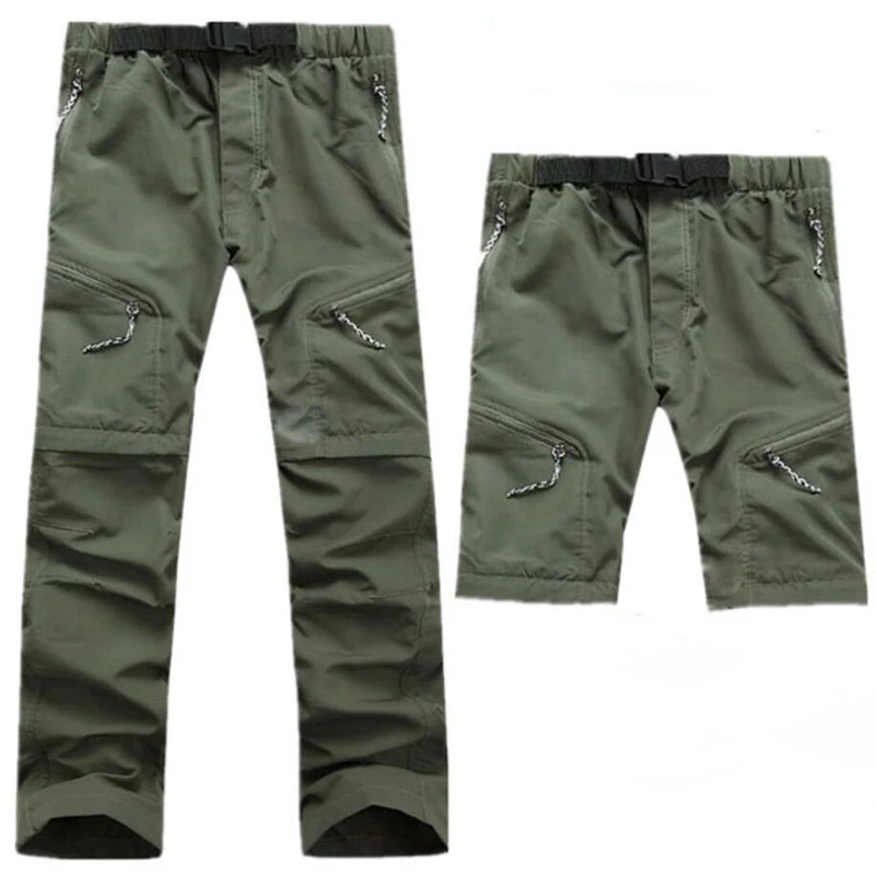 Пара съемных быстросохнущих спортивных мужских и женских брюк однотонные