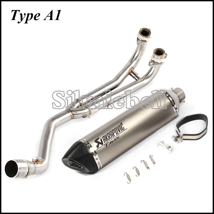 Type A1 T-MAX 530 akrapovic выхлопной мотоцикл T MAX 530 Escape slip on link pipe для Yamaha TMAX 530 TMAX 500 TMAX530 TMAX500 2008 - Цвет: Type A1