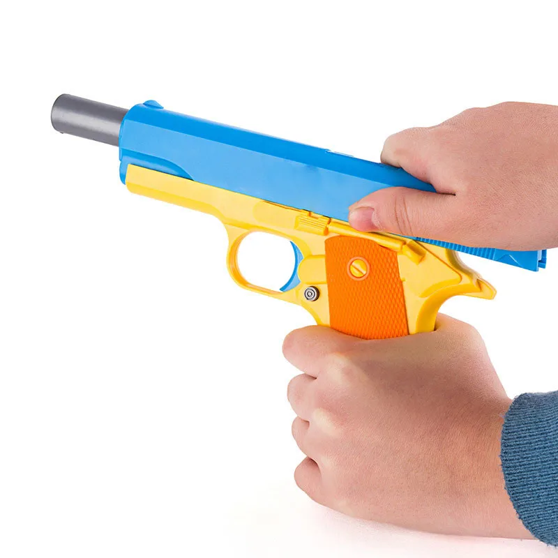 16 шт./компл. Детский мягкий игрушечный пистолет набор Классический Colt m1911
