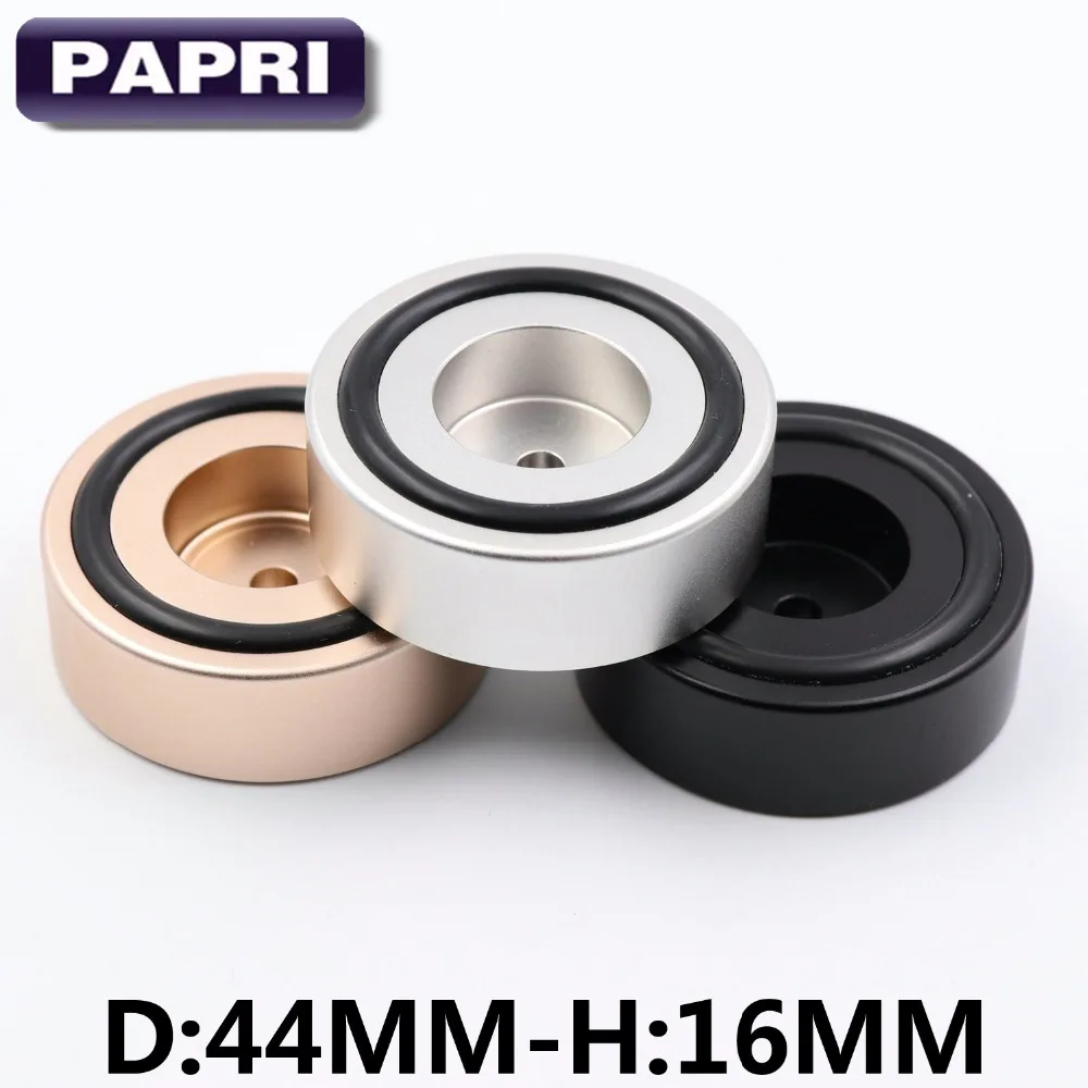 

PAPRI Speaker Feet Pad 44*16MM Spikes Machined Solid Aluminum For DAC Turntable CD Player Amplifier Cabinet Isolation Stand 4PCS