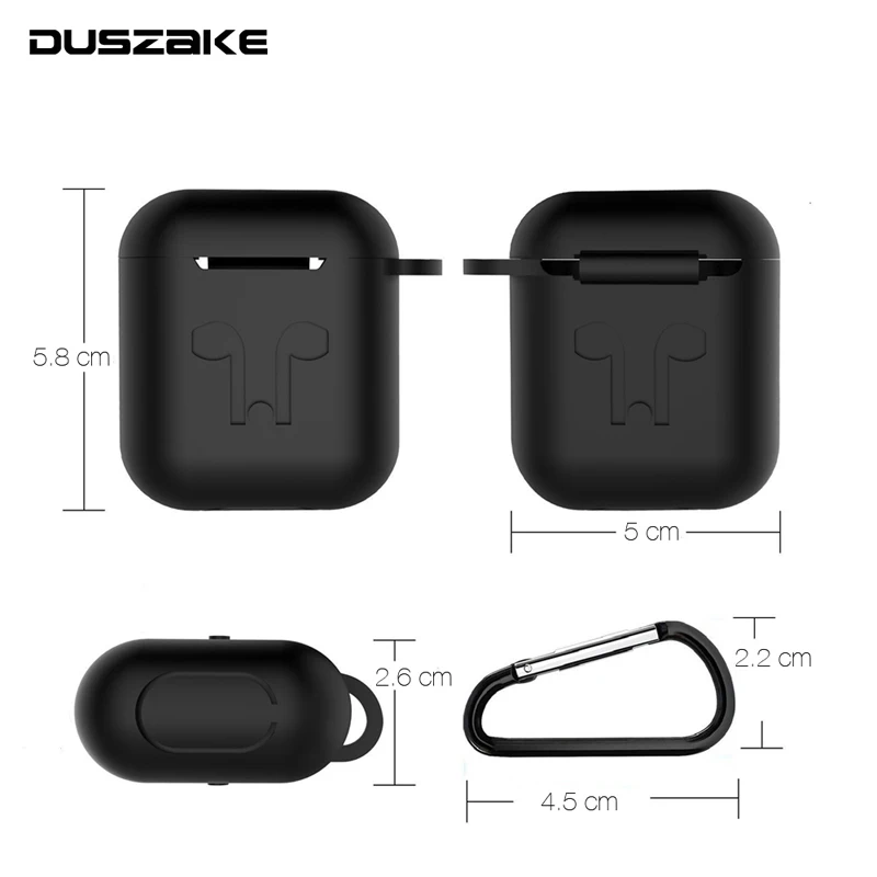 Силиконовый защитный чехол DUSZAKE для AirPods аксессуары Earpods Air Pods Airpods Apple |