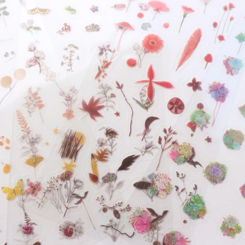 Набор стикеров для школы декоративные наклейки из ПВХ 4 цвета|sticker set|stationery