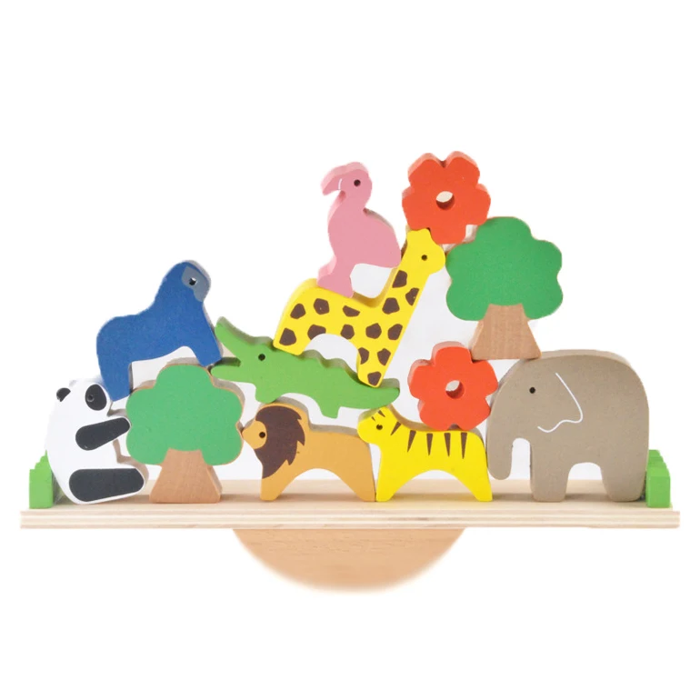 Chanycore Детские Обучающие деревянные игрушки искусственная балансировка животных