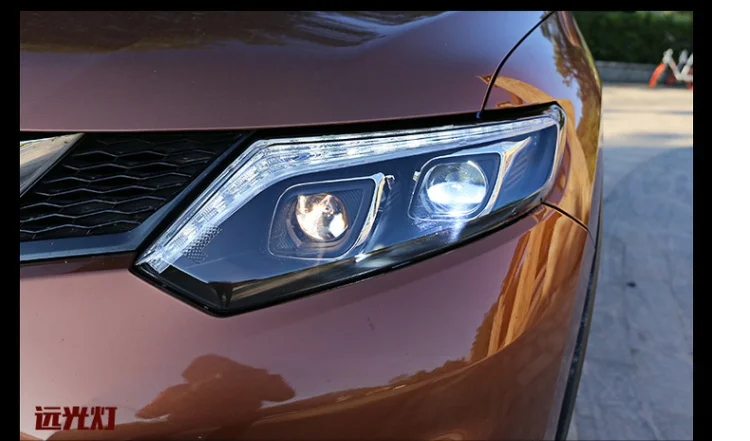 Автомобильный Стайлинг для Nissan X-Trail фары 2008- X-Trail светодиодный фонарь DRL Объектив двойной луч H7 HID Xenon bi xenon объектив