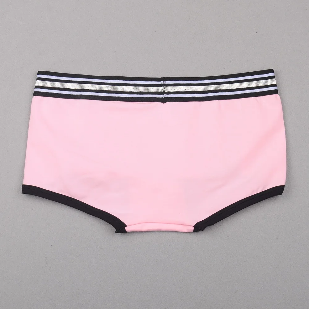 Женское нижнее белье из чистого хлопка трусы бикини в полоску большие размеры