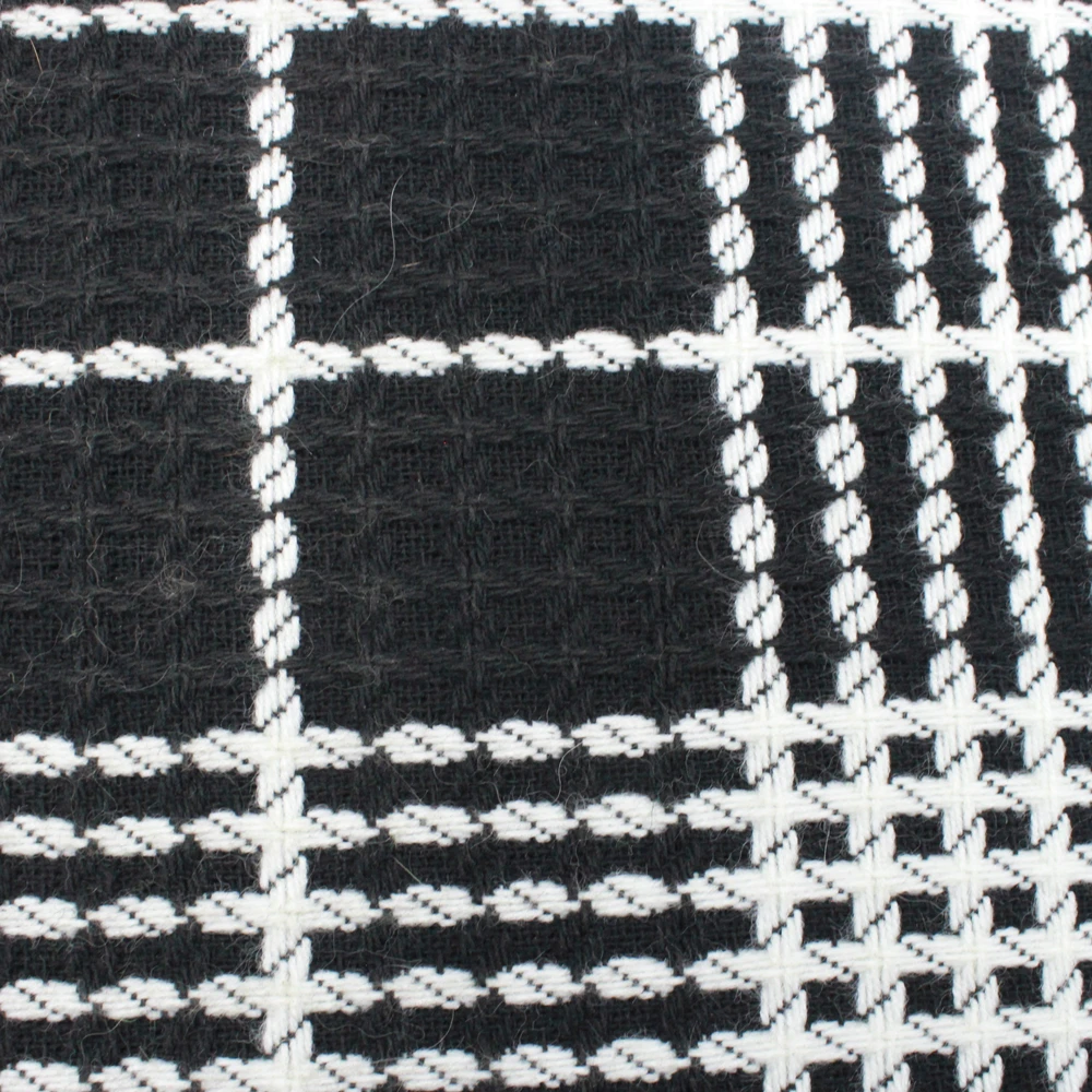 YLZZ осень-зима Черная Плетеная шерстяная ткань пальто шарф плащ diy 45 см X 150 50 | Дом и