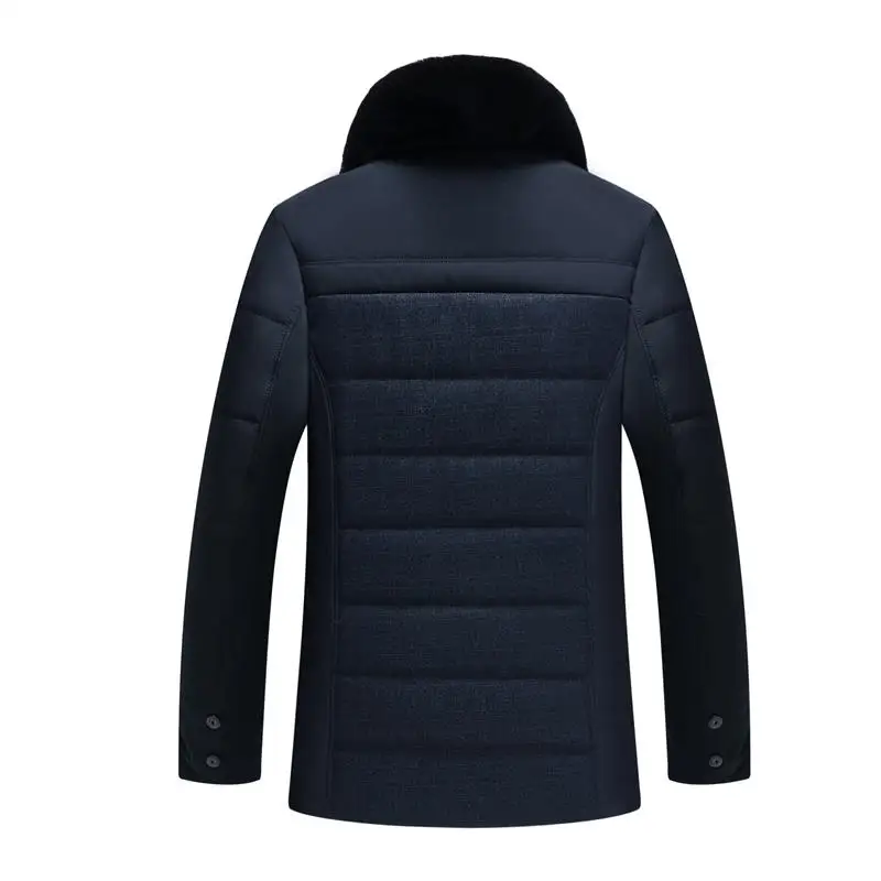 Winter Coat Men Fashion Long Jackets Clothes Parkas Mens Overcoat Fur Collar Thickening Down Luxury Brand Clothing | Мужская одежда
