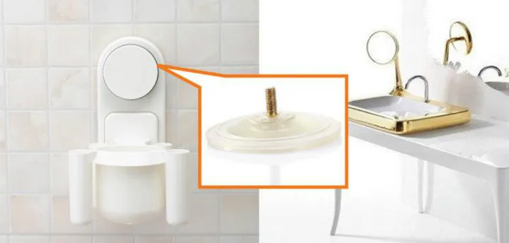 

Suction Cup Toothbrush and Toothpaste Holders Wall Mount Toothbrush Stand For Bathroom Kitchen Storage Organizer