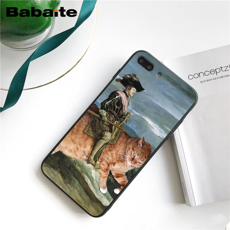 Babaite Leonardo da Vinci Мона Лиза ПЭТ кошка художественная эстетика PhoneCase для iphone 11 Pro 11Pro Max 8 7 6 6S Plus X XS MAX 5S SE XR