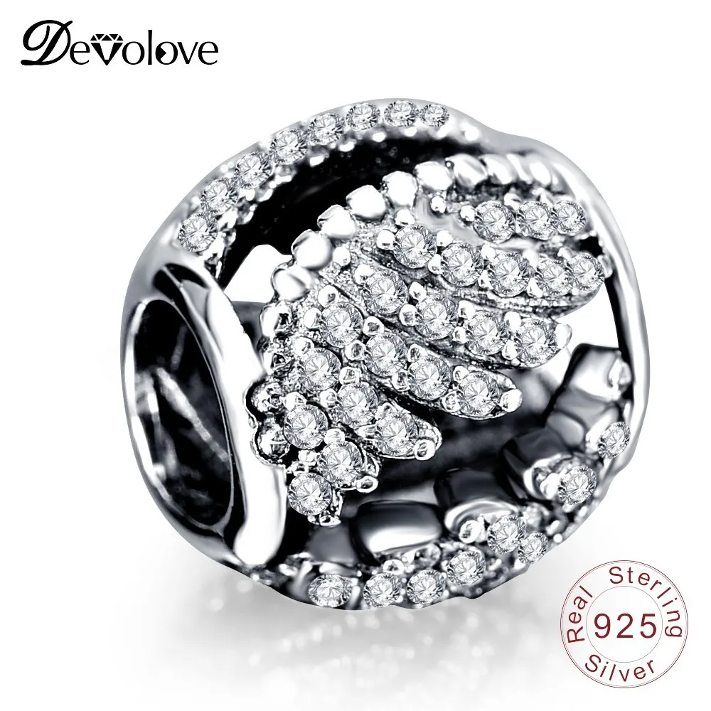 Devolove With 100% 925 Sterling Silver Beads Charms Fit Pandora Original Charm Bracelet Women Jewelry gift Dropshipping | Украшения и