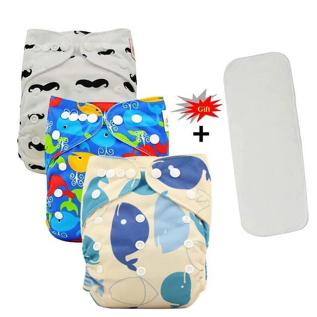Ohbabyka многоразовые подгузники Couche Lavable узоры печать детские тканевые подгузники крышка моющиеся детские подгузники с карманами+ вставка из микрофибры - Цвет: 113