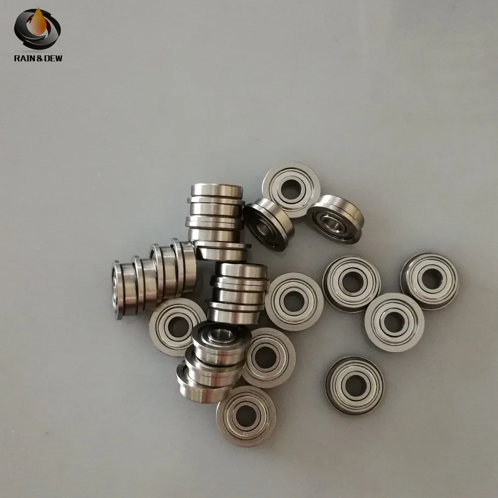 F624ZZ 4x13x5 мм шарикоподшипники фланца ABEC-7 624 Фланцевая втулка подшипника 10 шт./лот