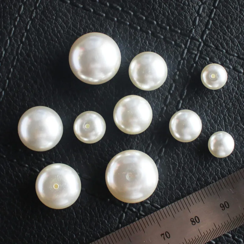 Оптовая продажа 50 шт./лот бусины из АБС пластика с полуперламутровыми бусинами 8 16