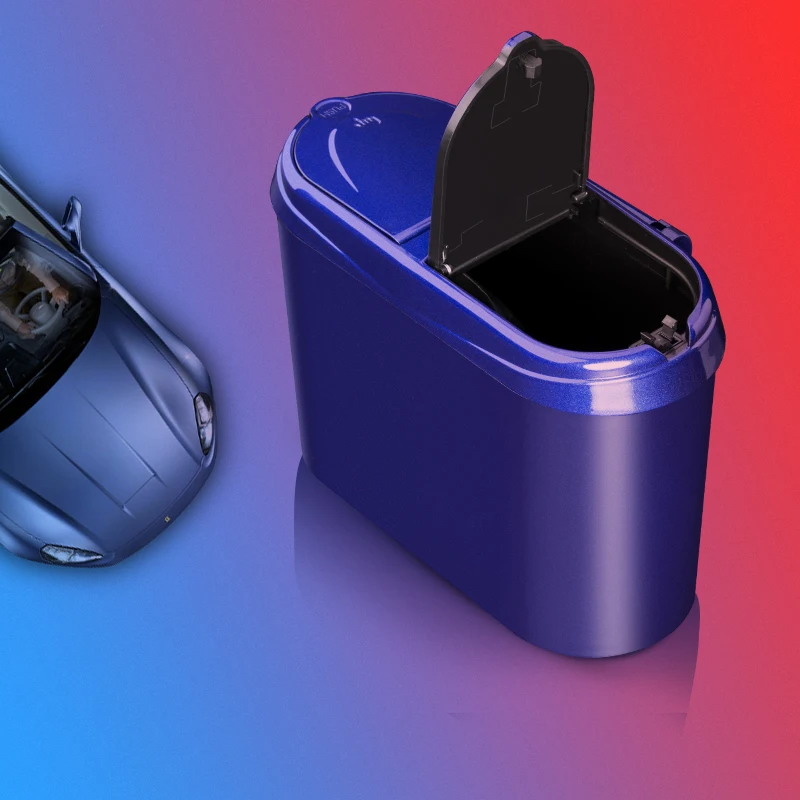 car trash bin Mini garbage can car interior trash bag fashion rubbish Holder Hook Plastic basket supplies multifunc accessories
