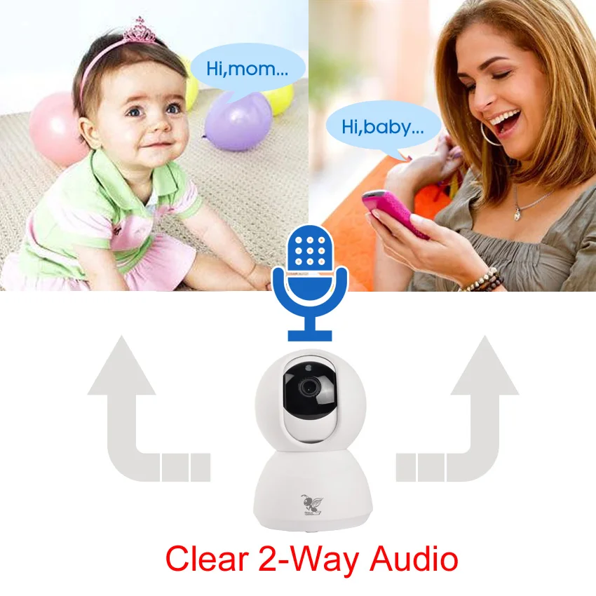 Full HD 1080 P 720 Крытый WiFi ip камера видеонаблюдения мини безопасности ночного видения