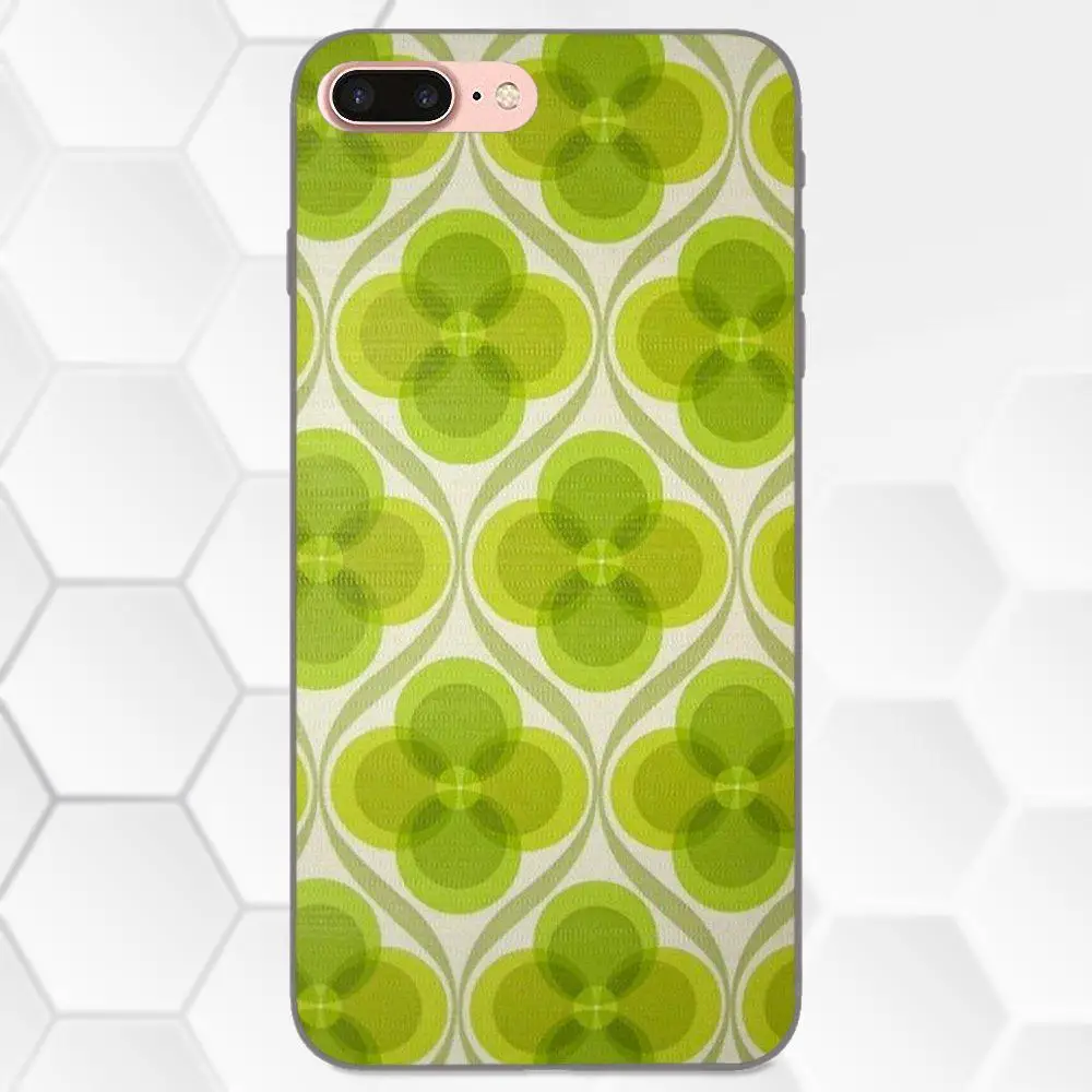 Мягкий Силиконовый ТПУ черный чехол для Apple iPhone 4 4S 5 5S SE 6 6S 7 8 Plus X XS Max XR желтая Orla Kiely