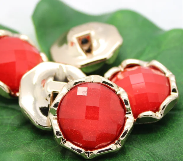 Button Clasps Rose Red Jelly Shaped Fashion Coat 21mm~26mm | Дом и сад