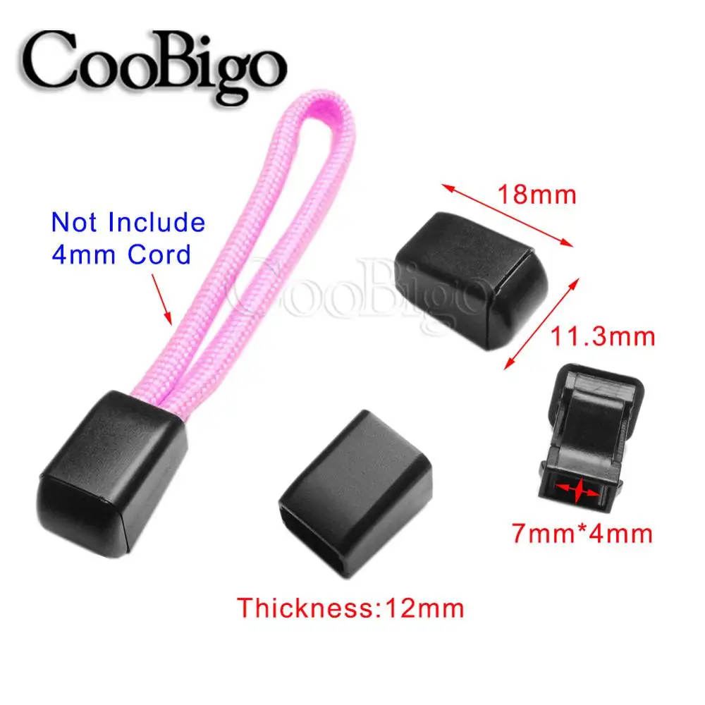 Hole 7mm x 4mm 25 шт. Натяжной шнур для молнии концы зажим для лямок рюкзака уличный Паракорд рюкзак одежда веревка Спортивная детали для сумок аксессуары - Цвет: Hole 7mm x 4mm