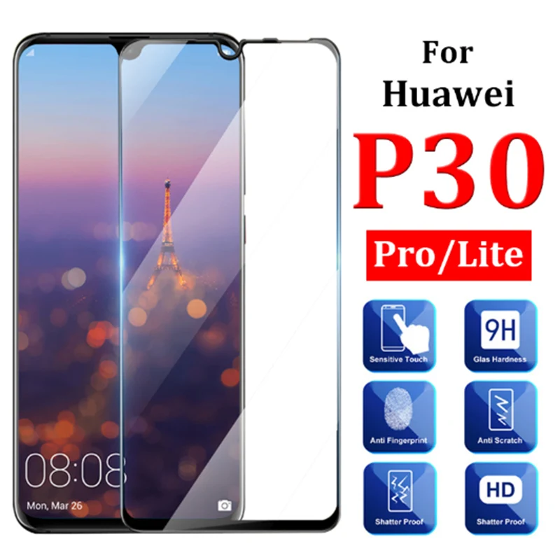Закаленное стекло для huawei p30 pro lite Защитная пленка экрана p 30 huavei hawei p30lite p30pro
