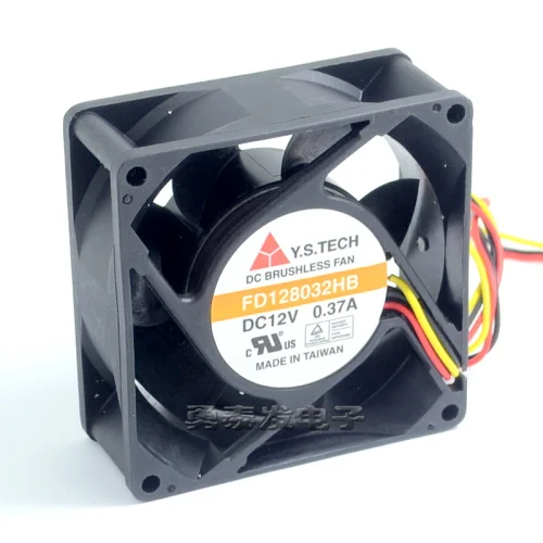 Новый оригинальный FD128032HB DC12V 0.37A Y.S.TECH 80388 см трехпроводный двухшариковый