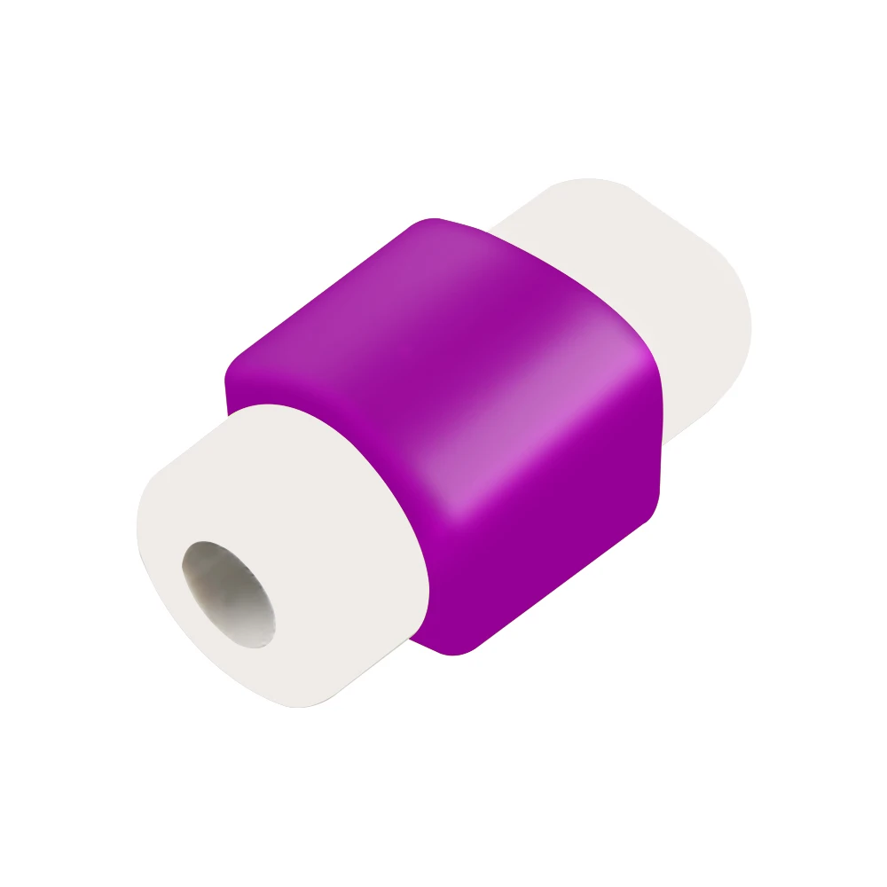 purple Cable Protector Data Line Colors Cord Protector Protective Case Long Size Cable Winder Cover For iPhone USB Charging Cable - Цвет: purple