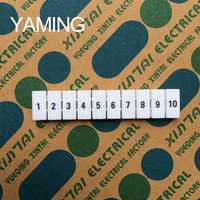 10pcslot uk series connection parts zb5 lettering sign suit for uk3n terminal block number plate label identification bar