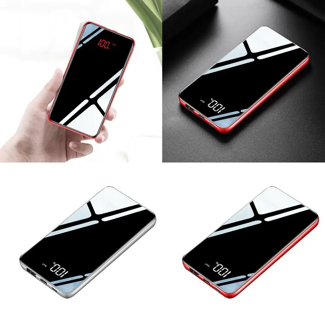 30000mAh внешний аккумулятор ультра тонкий портативный ЖК дисплей двойной USB