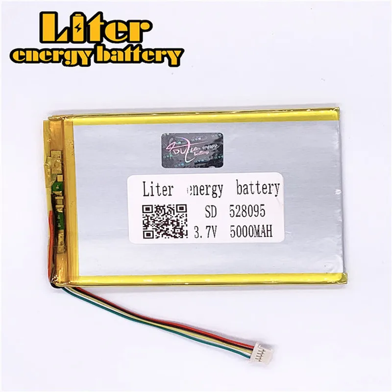 

1.0MM 5pin connector 528095 5000mah 3.7V Cheap price lithium polymer battery for tablet pc polymer rechargeable battery