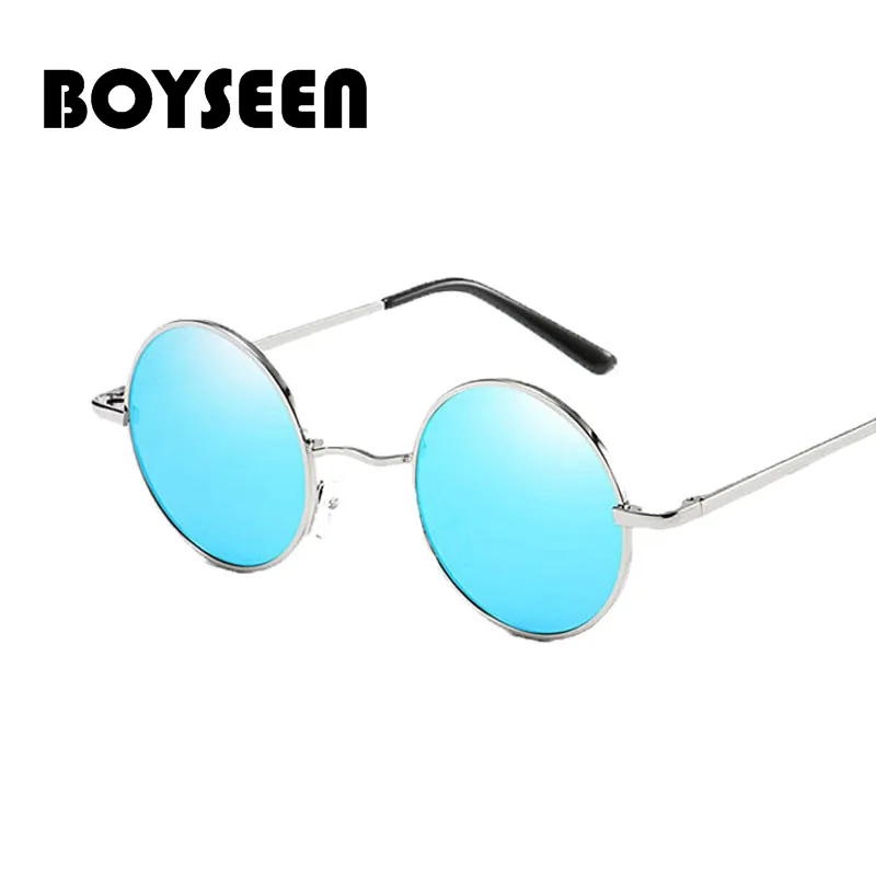 

BOYSEEN Polarized Round Sunglasses women 2018 ladies vintage retro brand design men Sun glasses UV400 metal frame 801