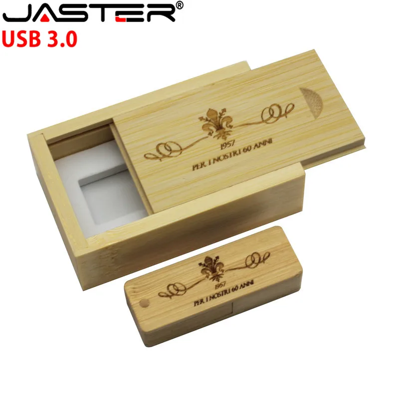 JASTER USB 3 0 Натуральные Деревянные usb + упаковочная коробка флеш накопитель дерево