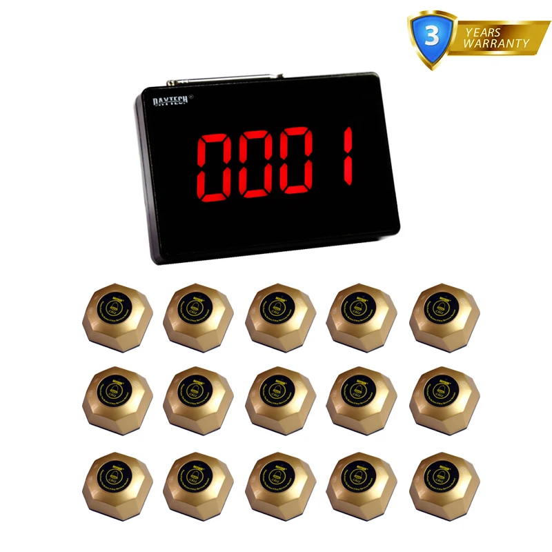 Беспроводная система вызова DAYTECH пейджер для ресторана кнопка зуммер гость 1