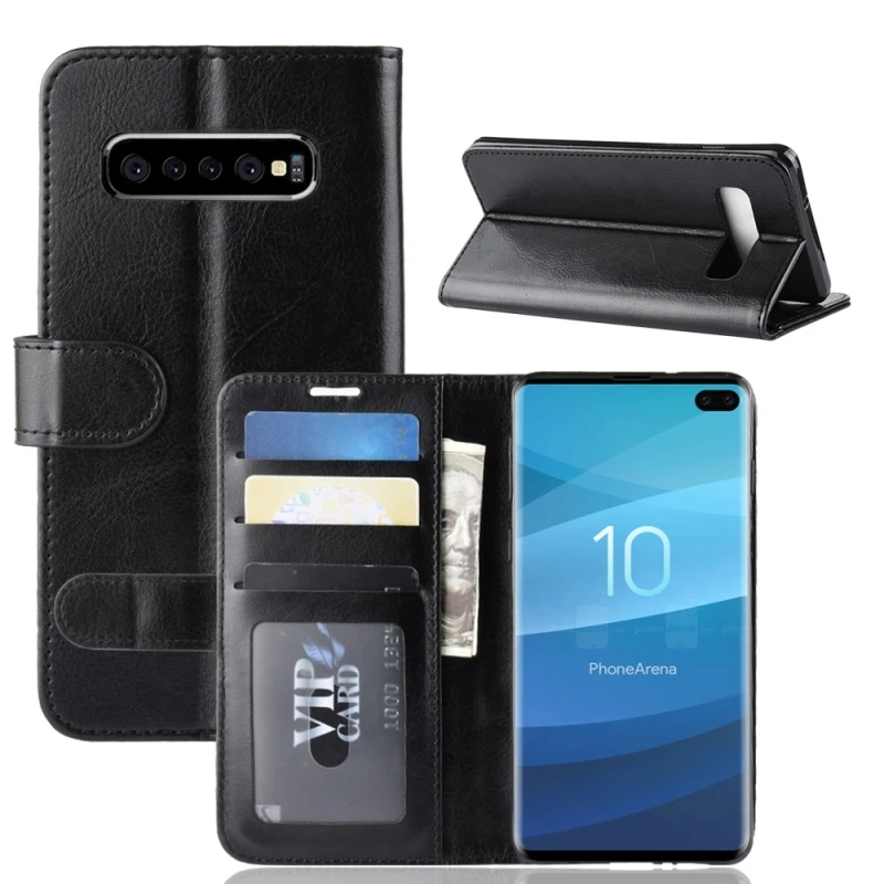 

HAWEEL Texture Single Fold Horizontal Flip Leather Case for Galaxy S10+, with Holder & Card Slots & Wallet