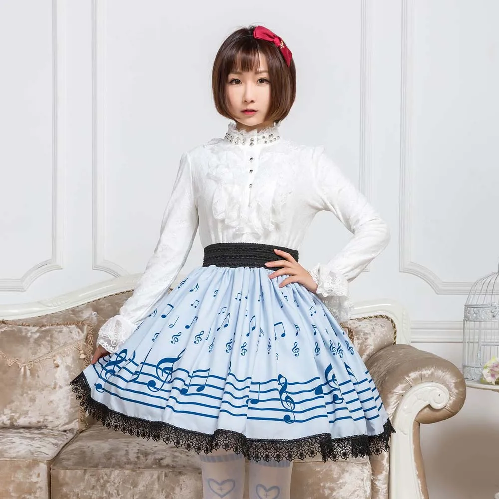 Милый светильник в стиле девушки из Мори Летняя короткая юбка небесно-голубого