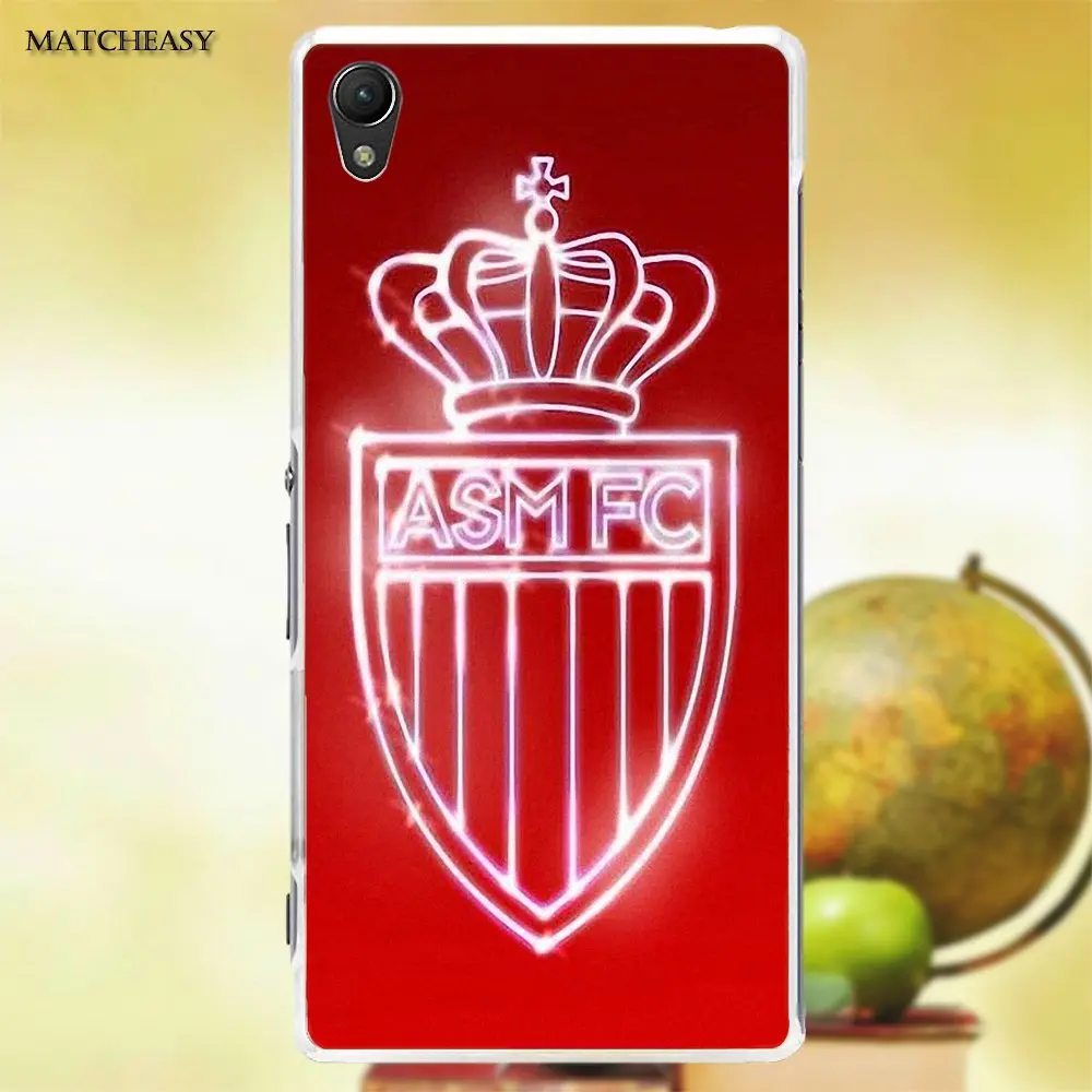 Oedmeb As Monaco Soccer Мягкий ТПУ чехол для Sony Xperia Z Z1 Z2 Z3 Z4 Z5 compact Mini M2 M4 M5 T3 E3