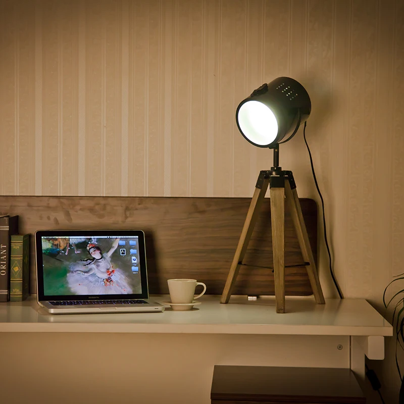 BDBQBL скандинавский деревянный треножник настольные лампы винтажный Настольный