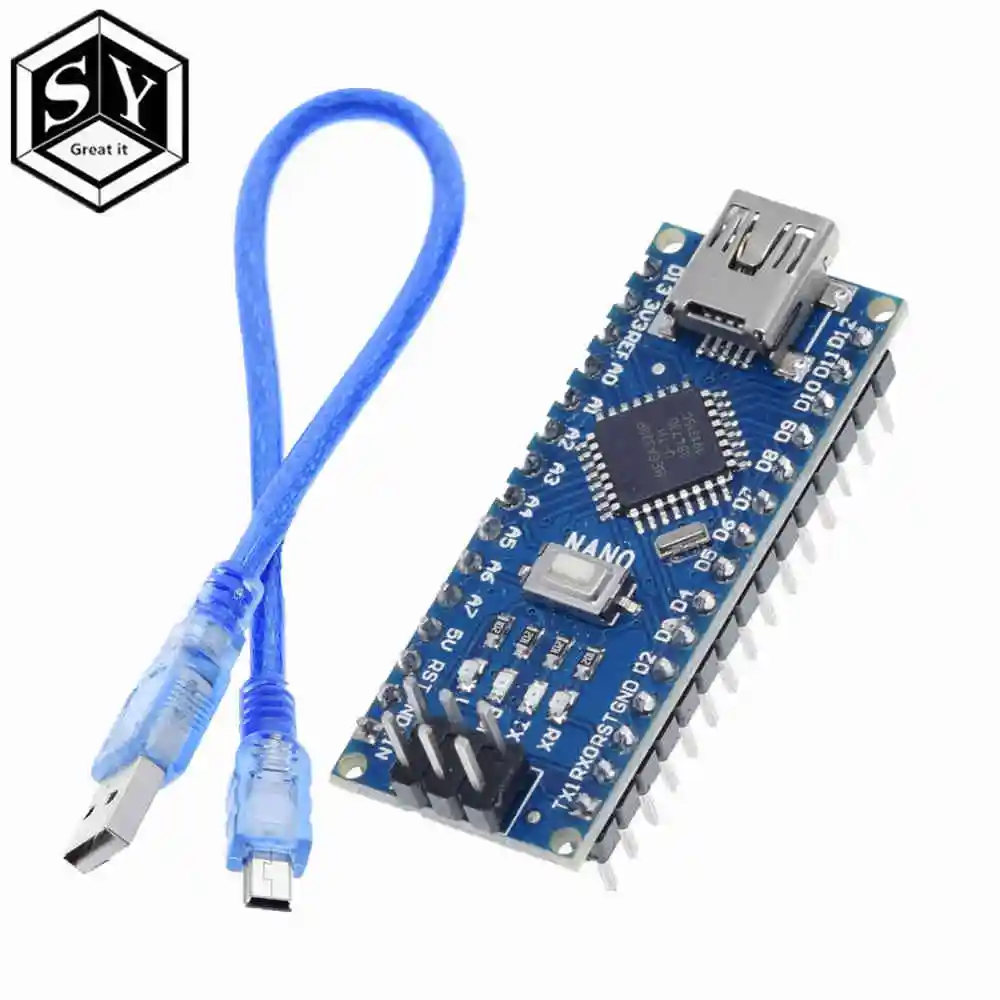 au weld with cable MINI USB Nano V3.0 ATmega328P CH340G 5 в 16 м плата микроконтроллера для arduino NANO 328P NANO 3,0 - Цвет: au weld with cable