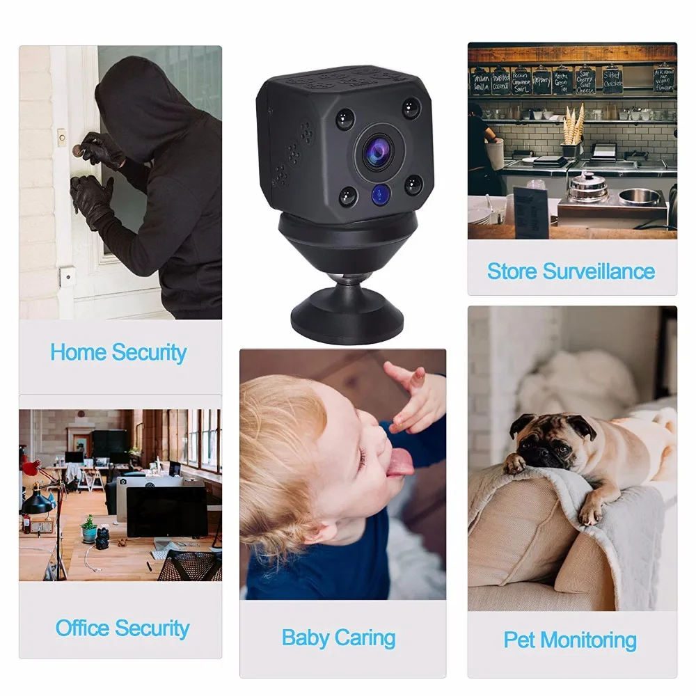HD 1080 P WiFi мини камера с автоматическим ночным видением няня микро для домашнего