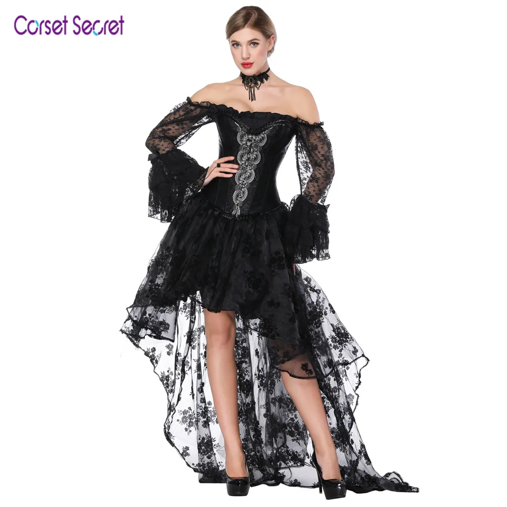 Корсет секретный кружевной корсет юбка костюм большого размера готическое
